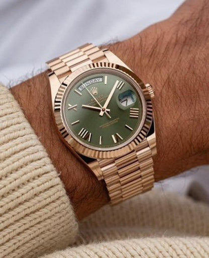 ROLEX DAY DATE PRIMIUM QUILTY WATCH ROSE GOLD